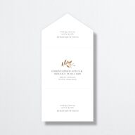 Leafy Rustic Monogram All-in-One Wedding Invitations Cotton Signature Light Both Recipient and Return Addresses No