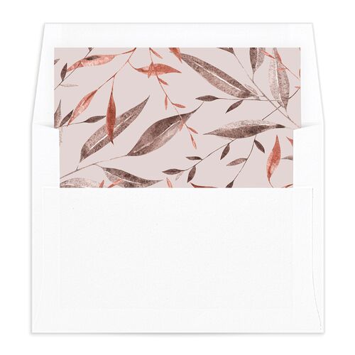 Leafy Rustic Monogram Envelope Liners Burgundy Standard