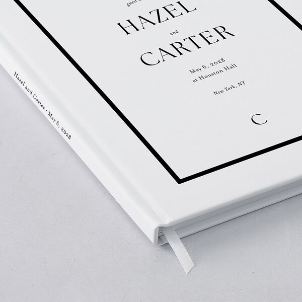 Simple Frame Guest Books Pure White