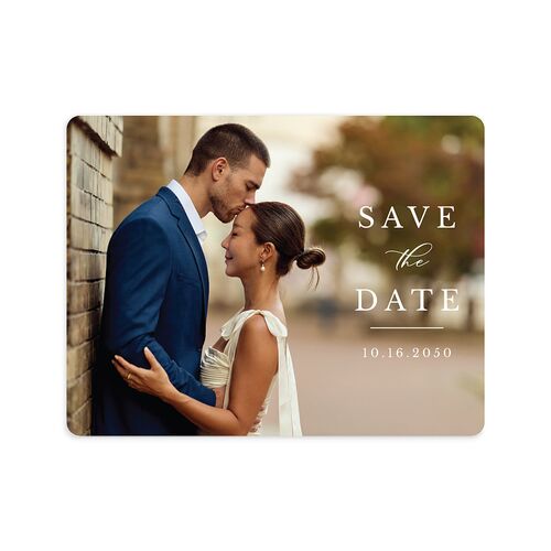 Eucalyptus Frame Save the Date Petite Cards Peony Signature smooth Blank No Rounded