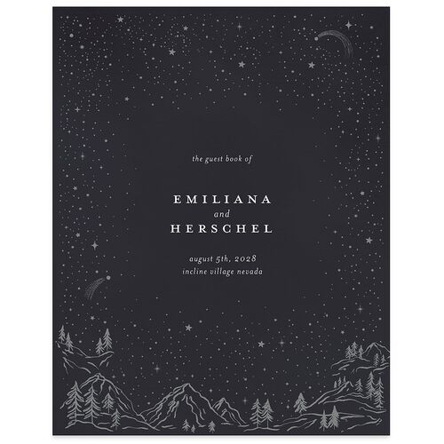 Mountain Sky Wedding Guest Book Licorice