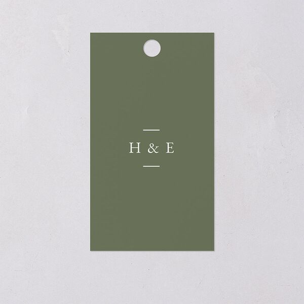 Nouveau Frame Favor Gift Tags Gold Dark Camo Signature