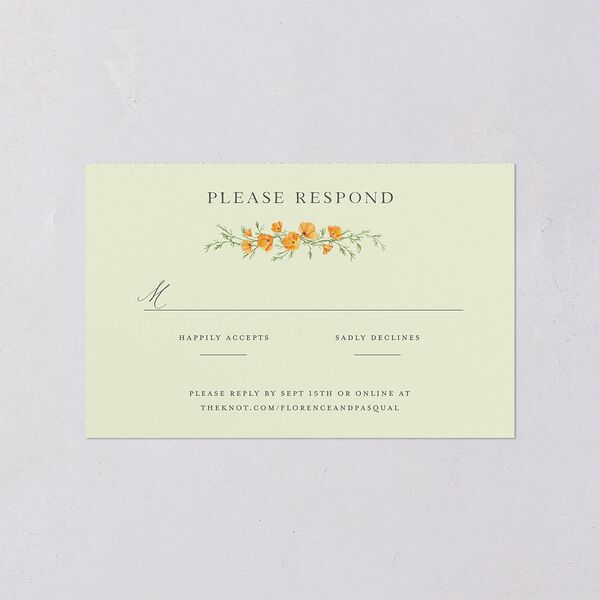 Scenic San Francisco All-in-One Wedding Invitations Daffodil Signature Light Both Recipient and Return Addresses No
