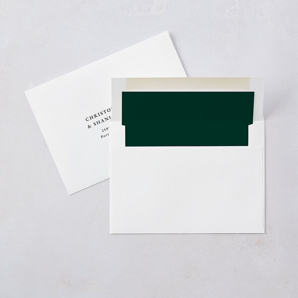 Sparkling Plaid Envelope Liners Dark Green Standard