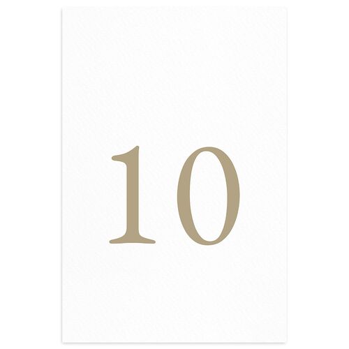 Natural Monogram Table Numbers Fawn Signature
