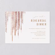 Classic Cascade Rehearsal Dinner Invitations Snow Signature Blank