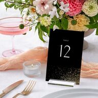 Shimmering Frame Table Numbers Gold Licorice Signature