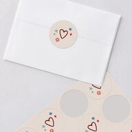 What a Year Whimsical Calendar Photos Holiday Stickers Maroon Circle