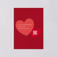 Modern Retro Hearts Wedding Response Cards Ruby Signature Standard