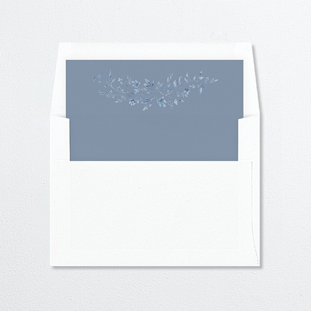 Timeless Floral Envelope Liners Dusty Blue Standard
