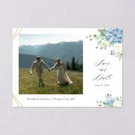 Elegant Hydrangea Digital Save the Date Cards Dusty Blue Dusty Blue Lets Celebrate Standard