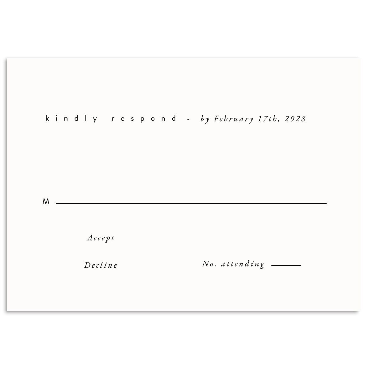 Romantic Minimal Wedding Response Cards