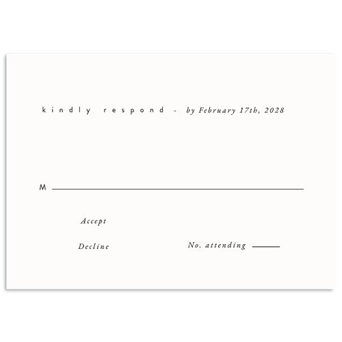 Romantic Minimal Wedding Response Cards Snow Signature