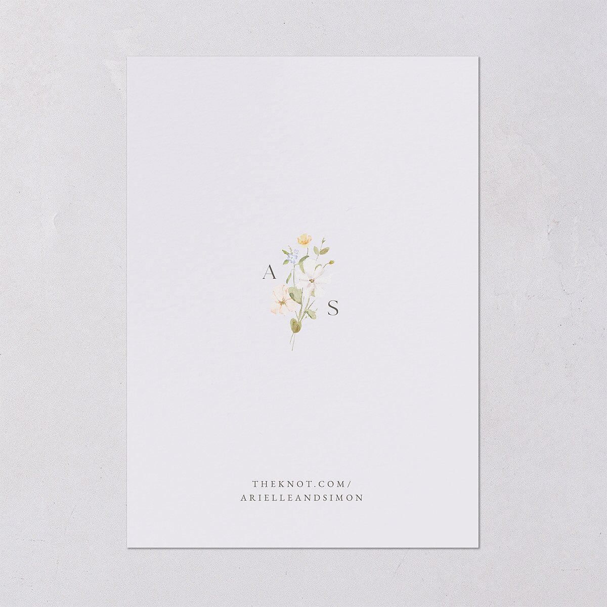 Wildflower Photo Save the Date Cards Lilac Signature smooth Blank No Standard