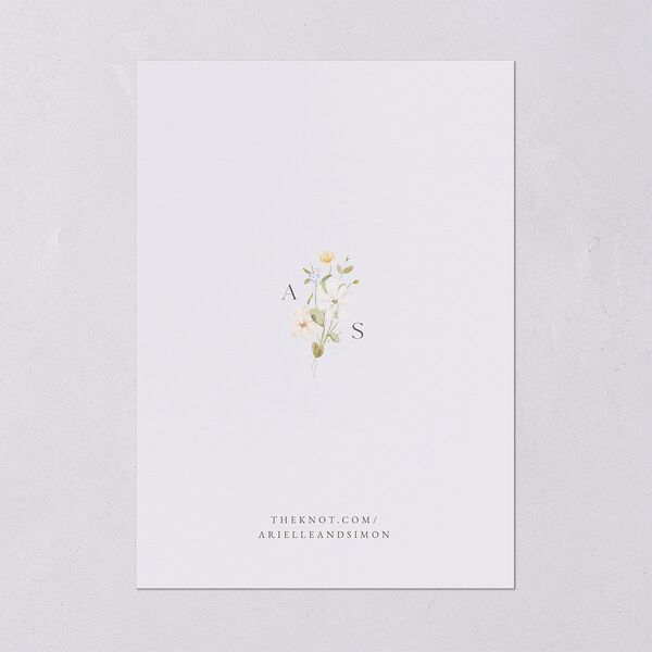 Wildflower Photo Save the Date Cards Lilac Signature smooth Blank No Standard