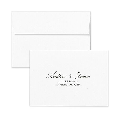Elegant Mountain Monogram Response Card Envelopes Dark Green White Return Address Signature Standard