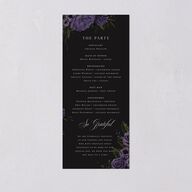 Dark Gothic Roses Wedding Programs Regency Signature