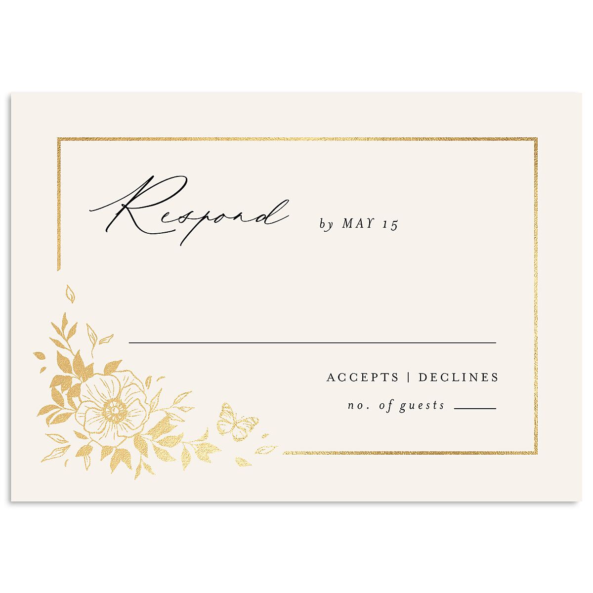 Baroque Garden Wedding Response Cards