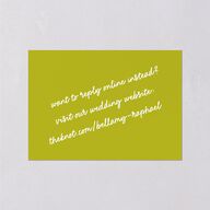 Modern Hand Drawn Wavy Frame Wedding Response Cards Chartreuse Signature Standard