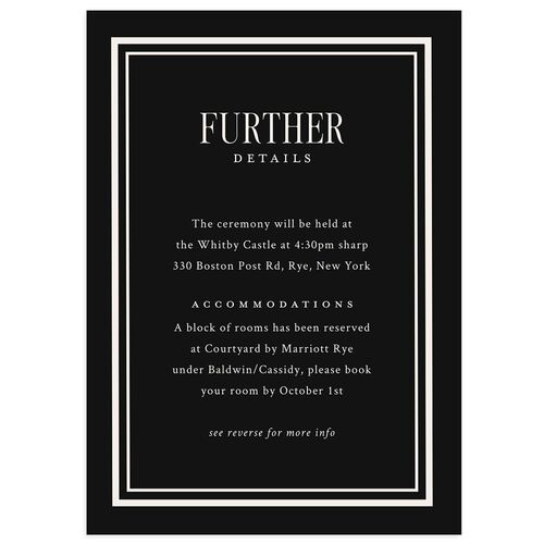 Elegant Diamond Pattern Wedding Enclosure Cards Midnight Signature Standard