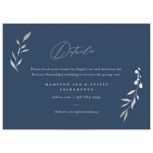 Stefana Crowns Wedding Enclosure Cards Silver Moody Blue Signature