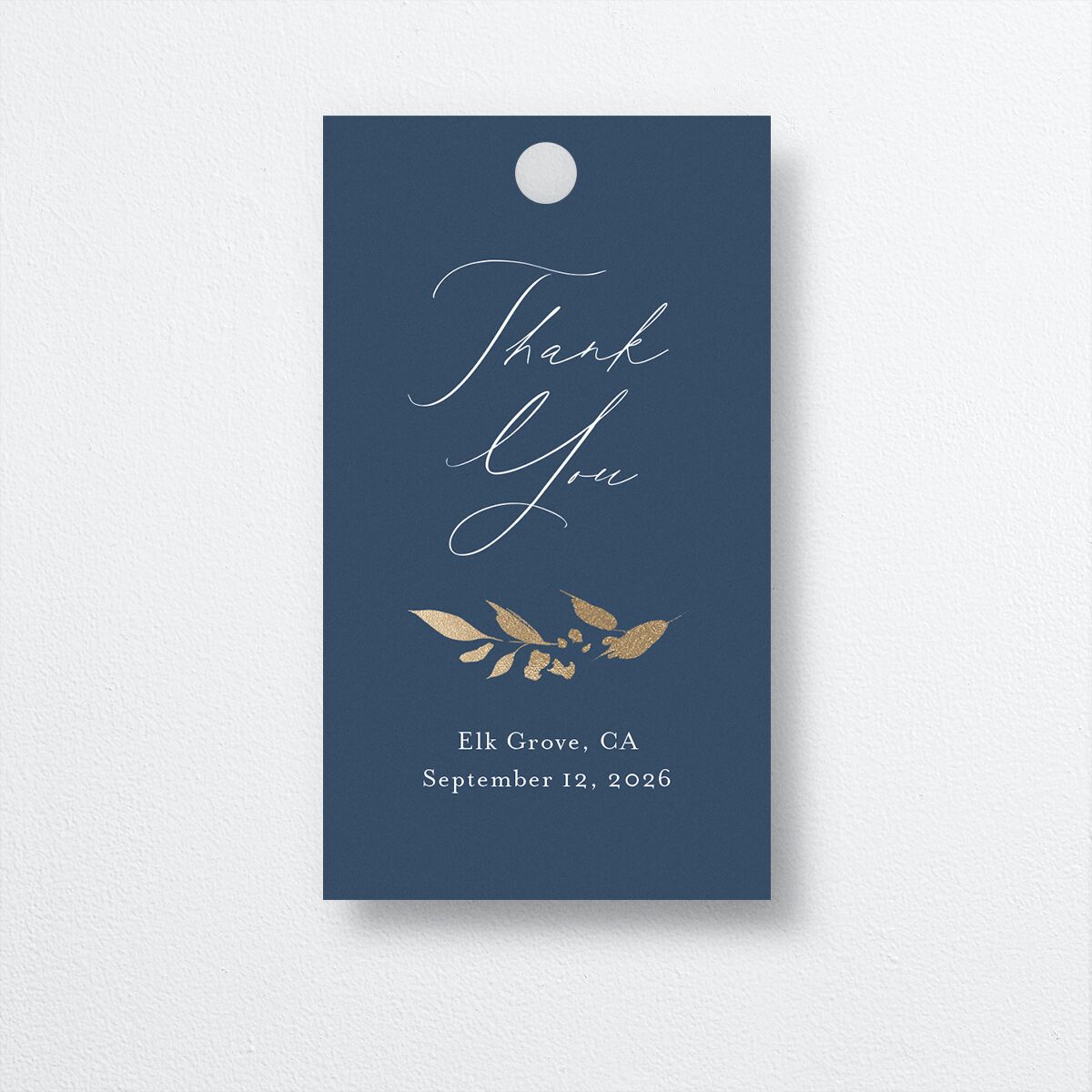 Stefana Crowns Favor Gift Tags Gold Moody Blue Signature