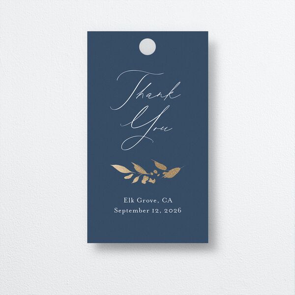 Stefana Crowns Favor Gift Tags Gold Moody Blue Signature