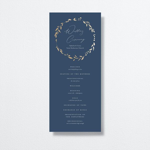 Stefana Crowns Wedding Programs front