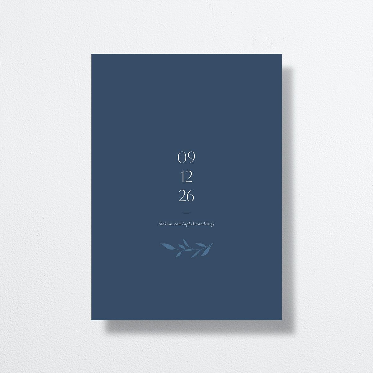 Stefana Crowns Save the Date Cards back in blue