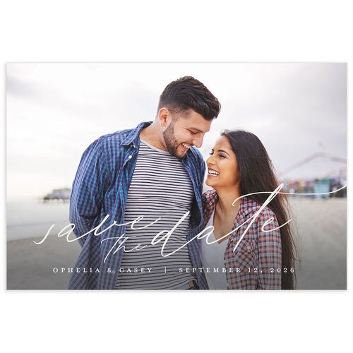 Stefana Crowns Save the Date Postcards - Blue