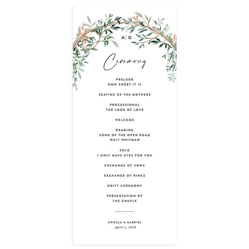 Rustic Arch Wedding Programs Forest Signature
