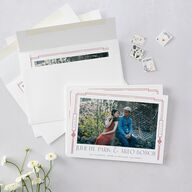 Eternal Devotion Save the Date Cards Garnet Signature smooth Blank No Standard