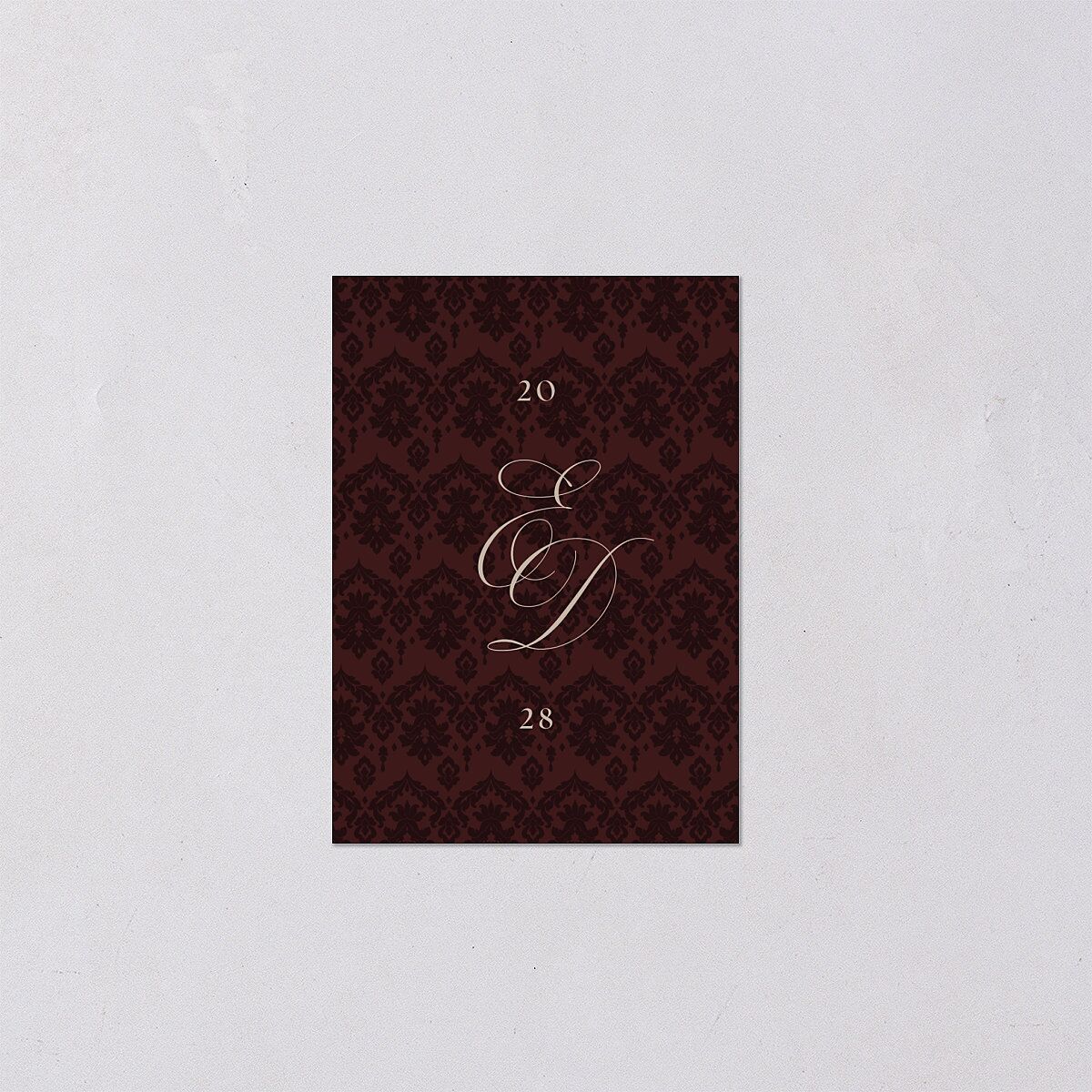 Dark Gothic Roses QR Code RSVP Cards Burgundy Signature Standard