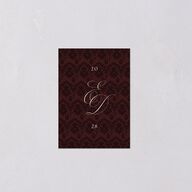 Dark Gothic Roses QR Code RSVP Cards Burgundy Signature Standard