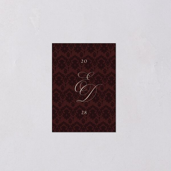 Dark Gothic Roses QR Code RSVP Cards Burgundy Signature Standard