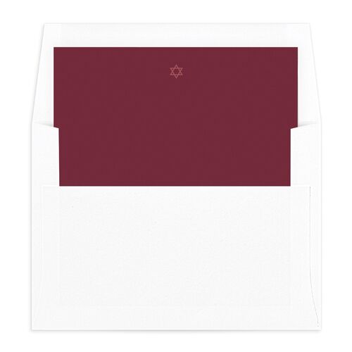Jewish Chuppah Envelope Liners Standard Merlot