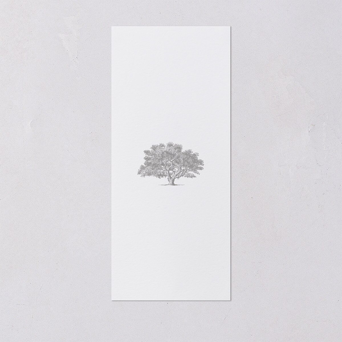 Southern Oak Tree Foil Menus Gold Pure White Signature