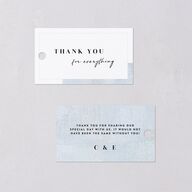Minimal Accent Favor Gift Tags Pale Blue Signature