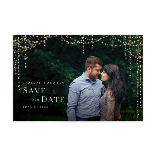 Enchanted Evening Save the Date Postcards Rust