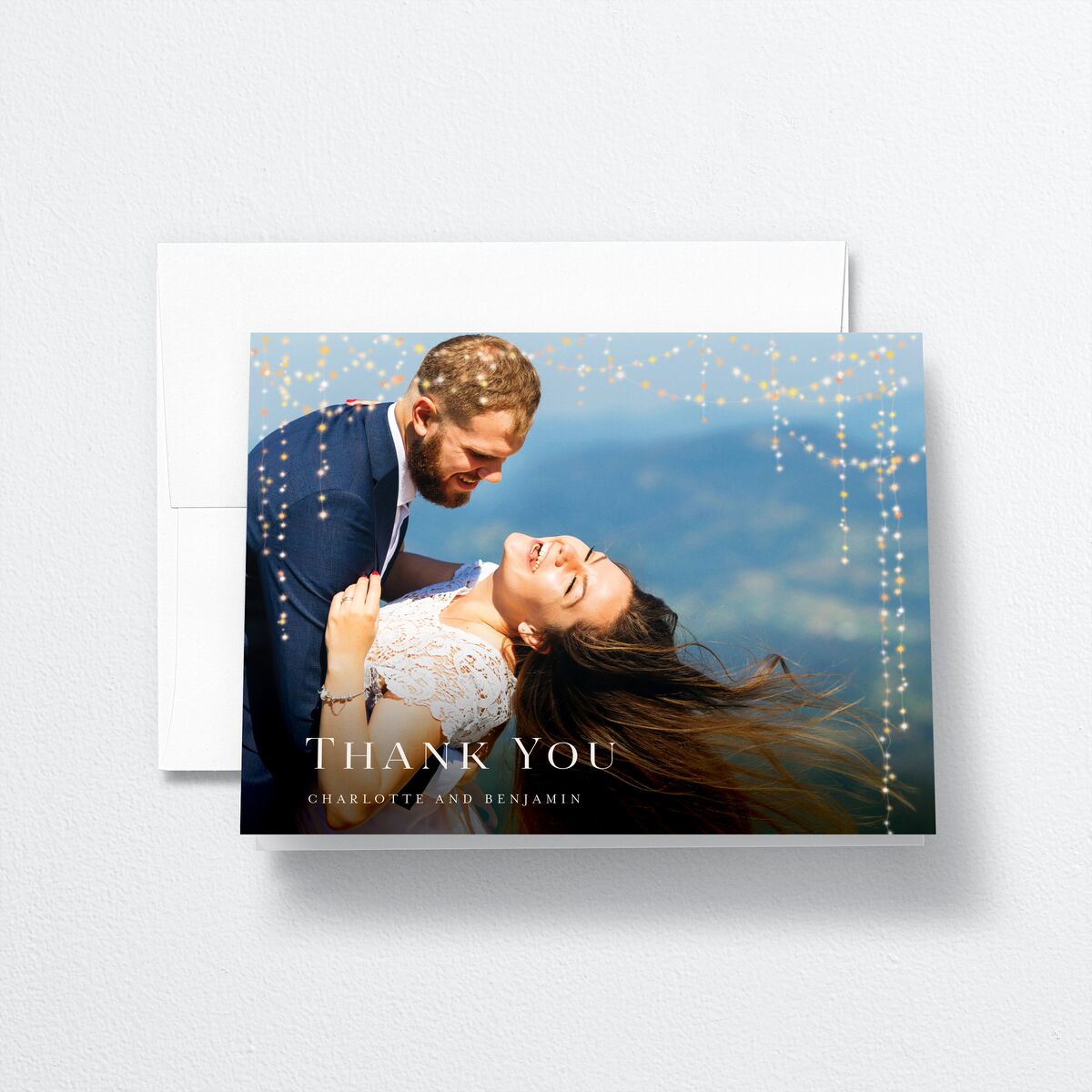Enchanted Evening Thank You Cards Dark Navy