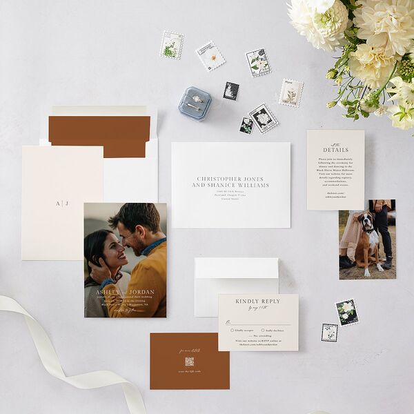 Simply Captured Wedding Invitations Linen Signature Blank No Standard