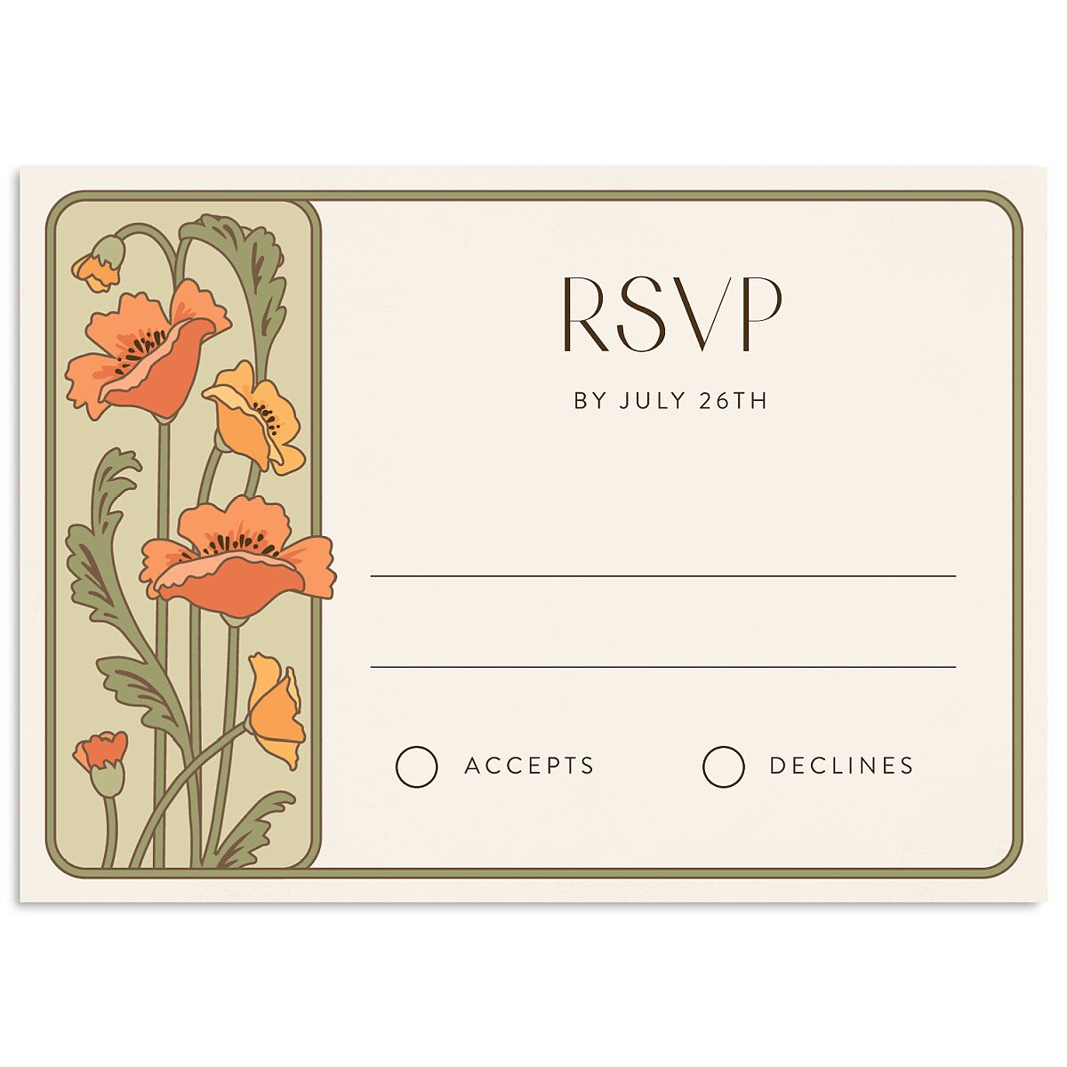 Vintage Nouveau Wedding Response Cards
