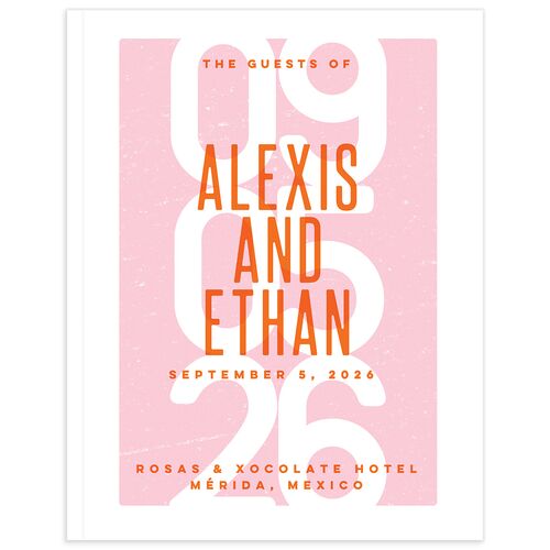 Screen Print Guest Books Tangerine