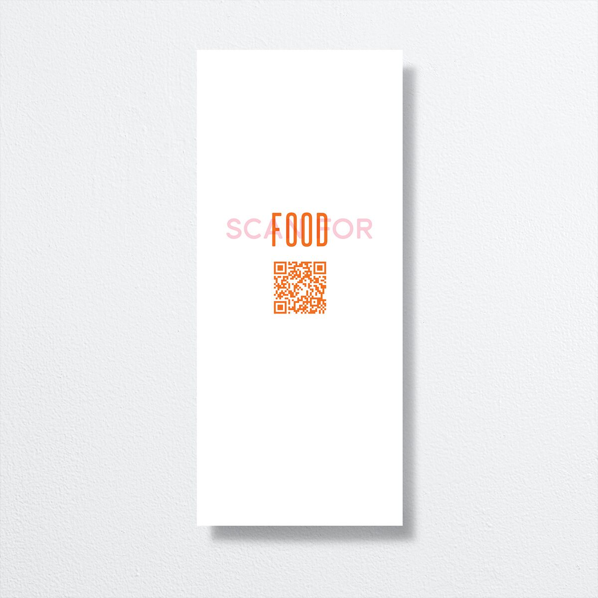 Screen Print Menus Tangerine Signature