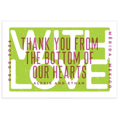 Screen Print Thank You Postcards Avocado