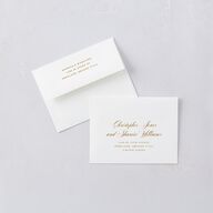 Opulent Garden Save the Date Petite Cards Scottish Green Signature smooth Blank No Standard