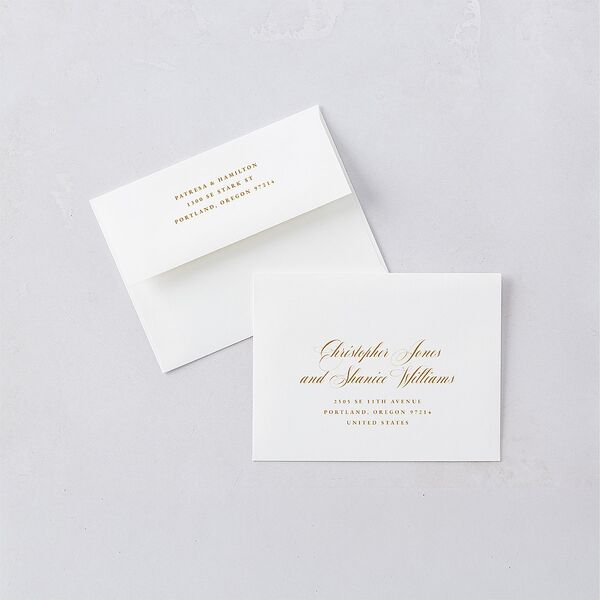 Opulent Garden Save the Date Petite Cards Scottish Green Signature smooth Blank No Standard