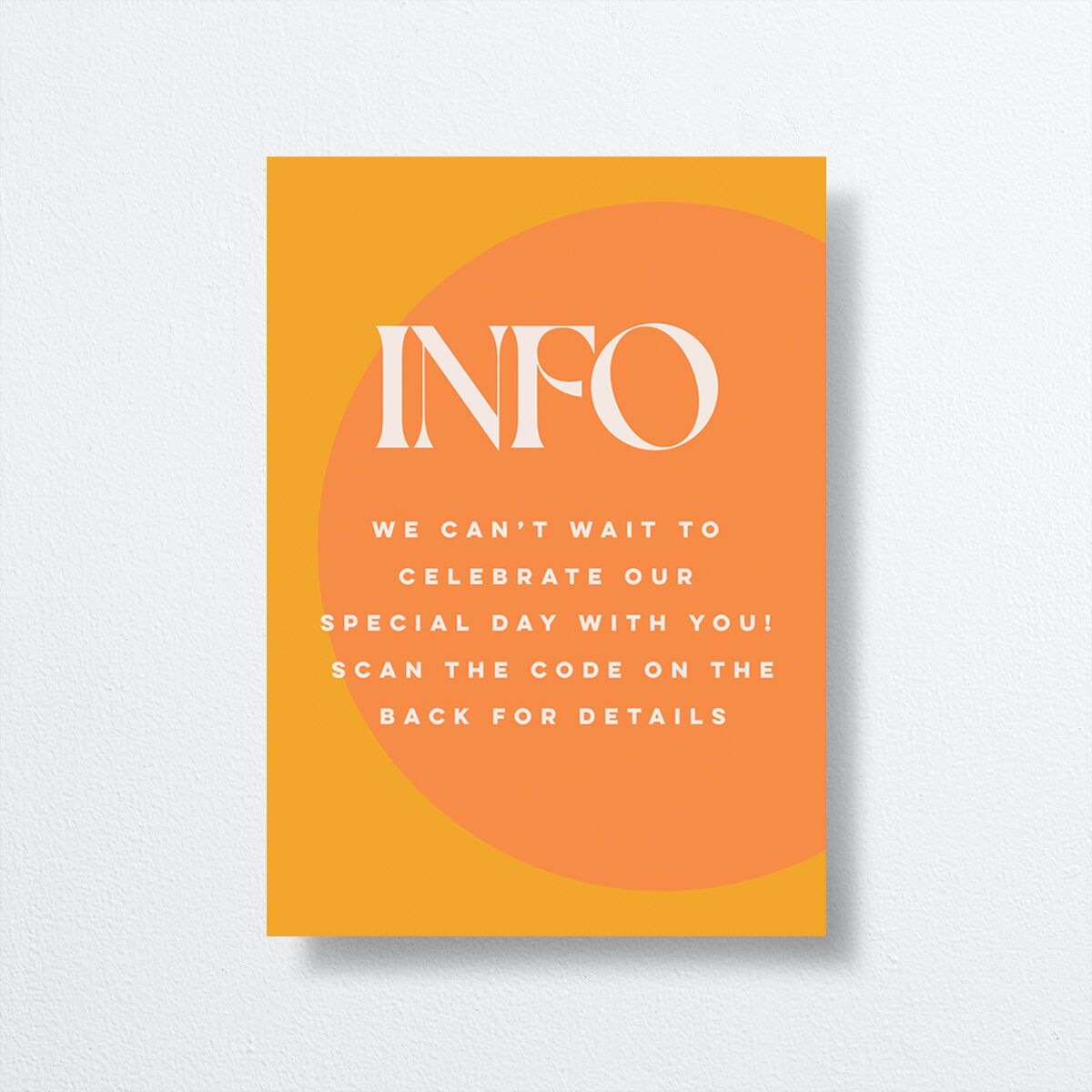 Retro Sunburst Wedding Enclosure Cards front