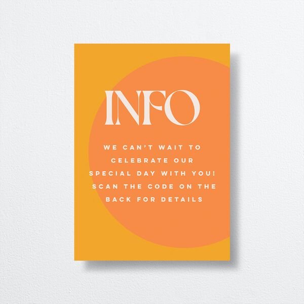 Retro Sunburst Wedding Enclosure Cards front