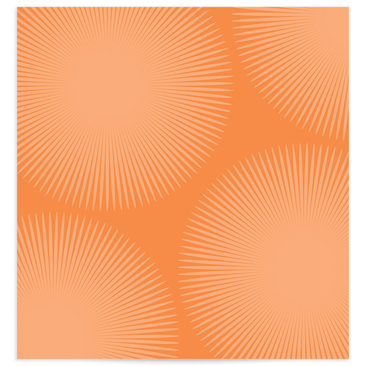 Retro Sunburst Envelope Liners front in orange